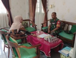 Babinsa Kelurahan Padang Komsos Dengan Kepsek SMP 2 Pekanbaru.