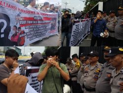 Puluhan Mahasiswa Geruduk Kejari, Tuntut Tersangka Baru Kasus Videotron Yang Diduga Melibatkan Oknum DPRD Kota Pekanbaru