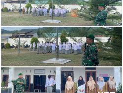 Koramil 05/BD Kecamatan Aek Natas, Utus Babinsa Serda Nurdiansyah Jadi Pembina Upacara di SMKs IT Shah Hamidun Majid