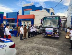 Polres Tanjungbalai Hadiri Pemberangkatan Jamaah Manasik Haji Bank Sumut Tanjungbalai