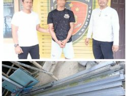 Polsek Air Joman Tangkap Pelaku Pencurian Rangka Baja Milik Warga Asahan