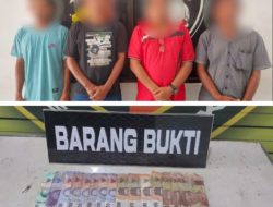 Empat Orang Penjudi Terjaring Operasi Pekat Toba Polres Asahan