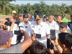 DANDIM 0208/ASAHAN BERSAMA BUPATI BATUBARA DAMPINGI GUBSU TINJAU BENDUNGAN IRIGASI CINTA MAJU DI SUNGAI DALUDALU, DESA SUKA RAJA