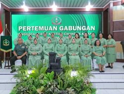Dandim 0208/Asahan Berikan Sambutan pada Pertemuan Gabungan Persit KCK Cabang XXXV Dim 0208/Asahan Sekaligus Exit Briefing