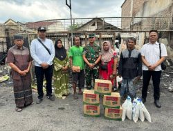 Dandim 0208/Asahan Tinjau Langsung Puing Rumah Korban Kebakaran di Jalan Husni Thamrin