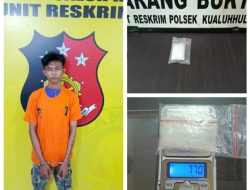 Tim Opsnal Polsek Kualuh Hulu Ringkus Warga Air Joman Asahan Bawa Sabu 7,70 gram